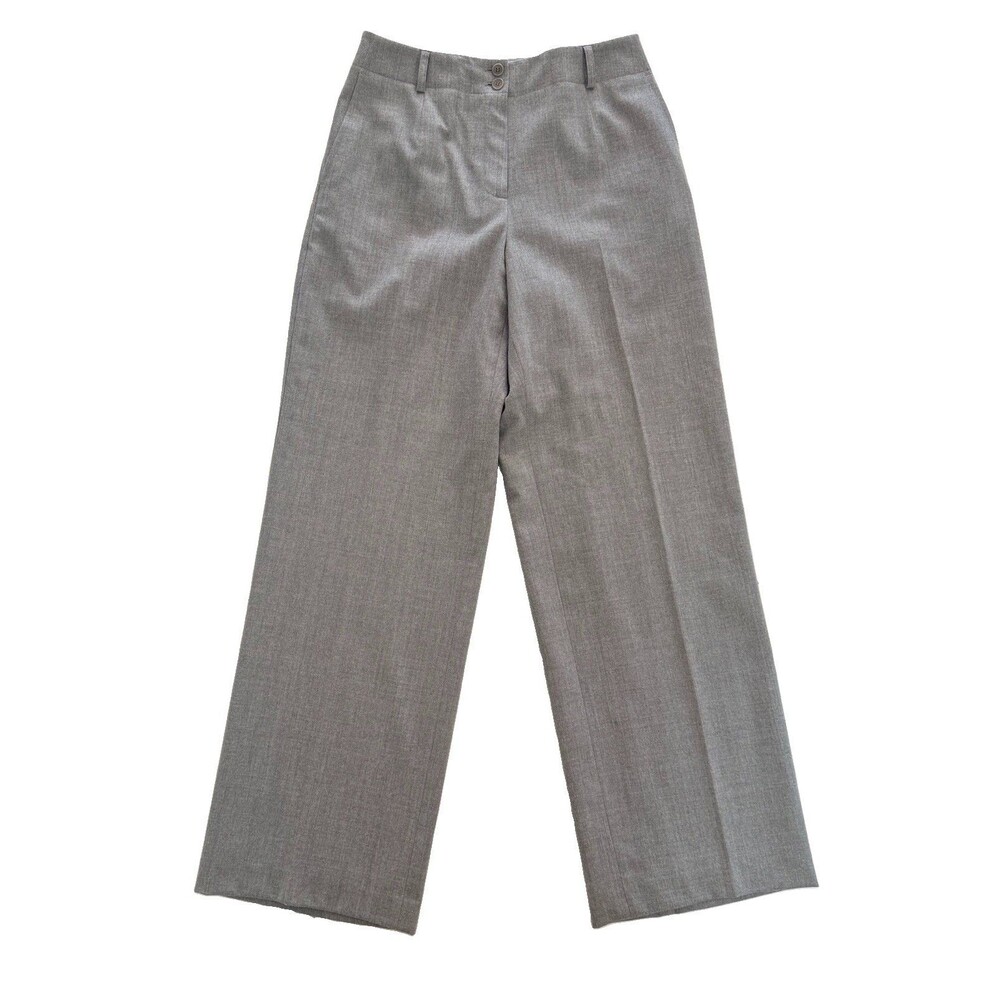 Talbots Size 8 Women's Pewter Gray Wool Pants Italian Wool Quiet Luxury Academia